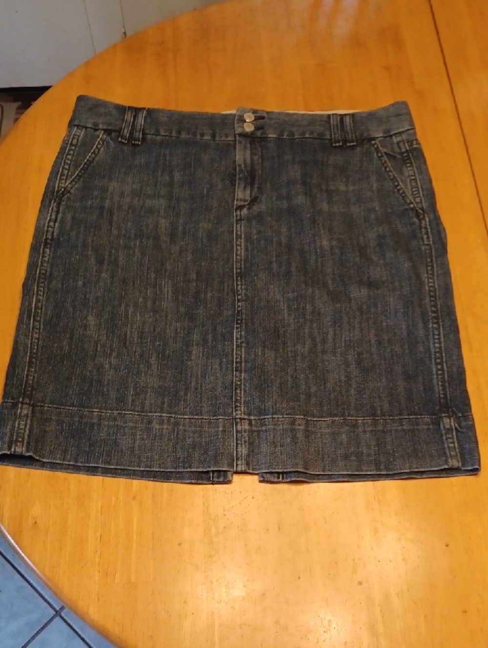 Gap Limited Edition Blue Denim Midi Skirt Size 12